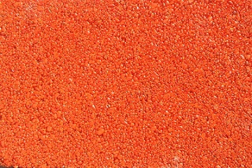 Colored asphalt: GlasPhalt unsanded orange colored asphalt from glass in the color orange
